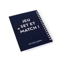 Roland-Garros Stationery|Autograph Notebook & Pen - Yellow and Navy