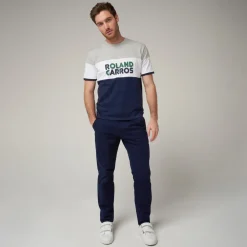 Roland-Garros T-shirts|Color Block man t-shirt - grey and navy blue