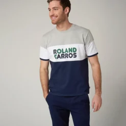 Roland-Garros T-shirts|Color Block man t-shirt - grey and navy blue
