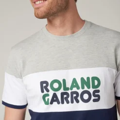 Roland-Garros T-shirts|Color Block man t-shirt - grey and navy blue