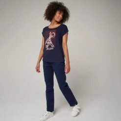 Roland-Garros T-shirts & Tank Tops|Eiffel Tower woman t-shirt - Navy blue