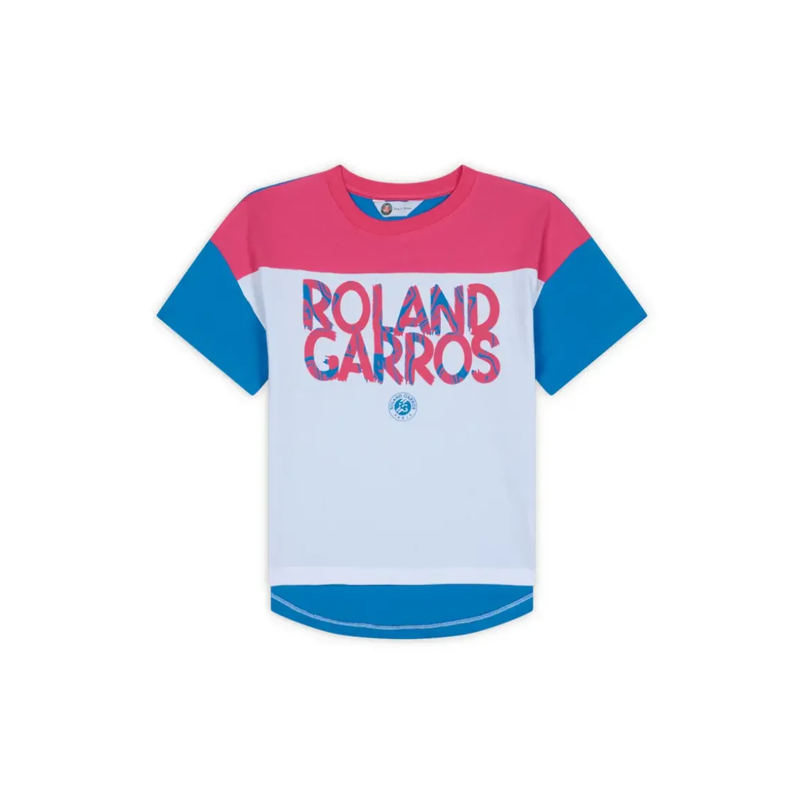 Roland-Garros Girls Outfit|girl Pop Energy T-Shirt - Blue and Pink