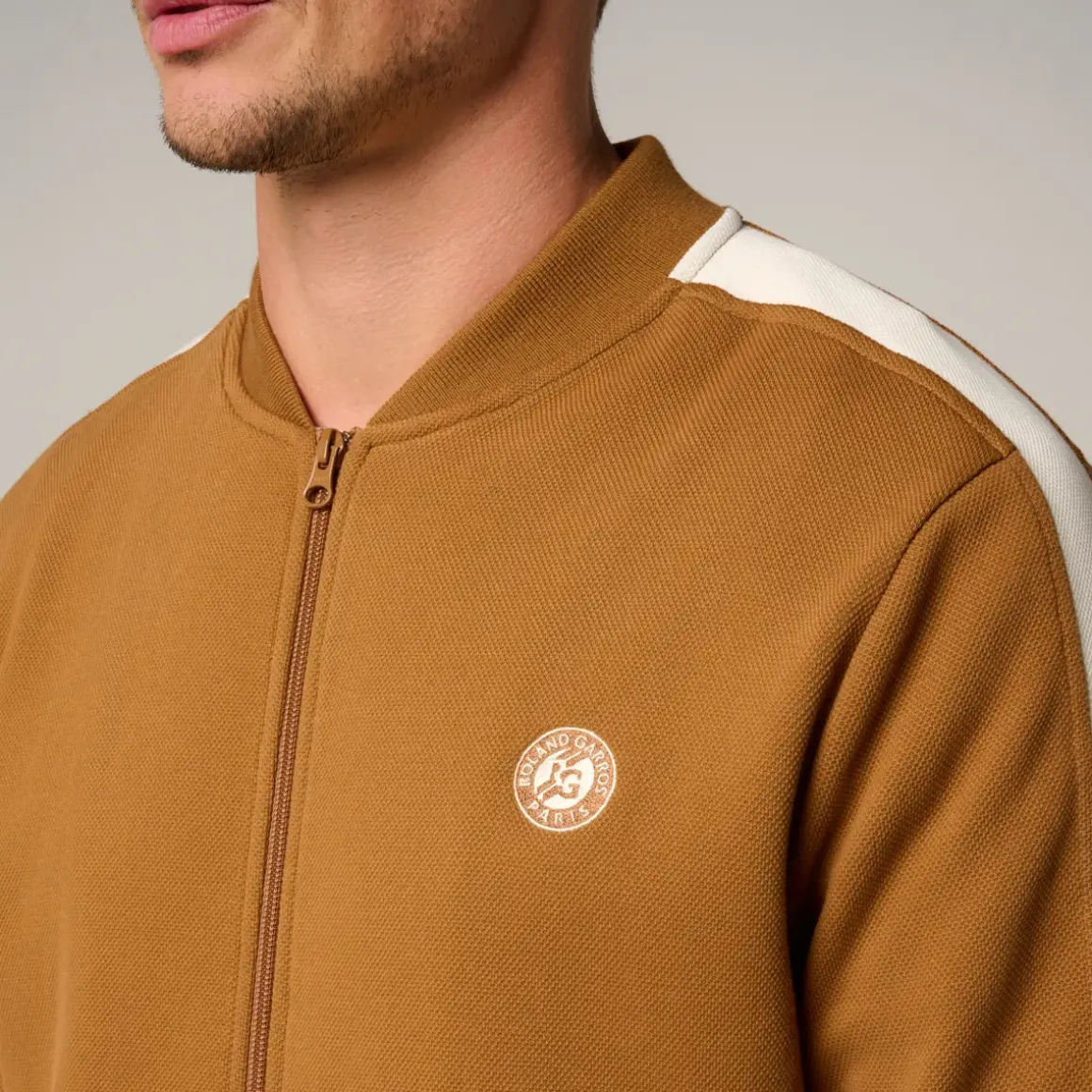 Roland-Garros Jackets|Heritage Man Teddy - Mastic
