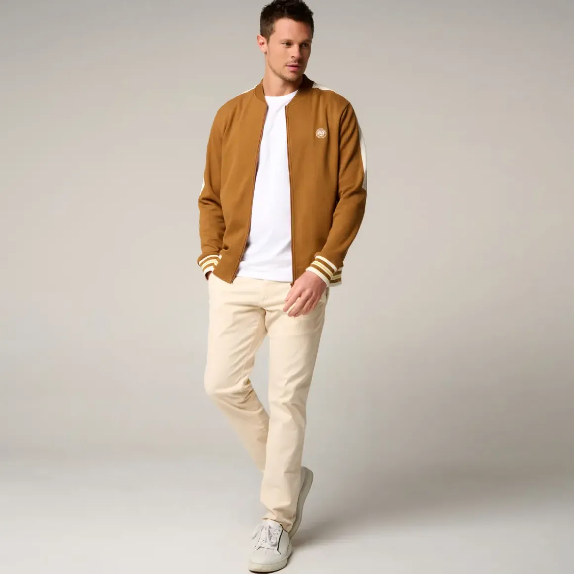 Roland-Garros Jackets|Heritage Man Teddy - Mastic