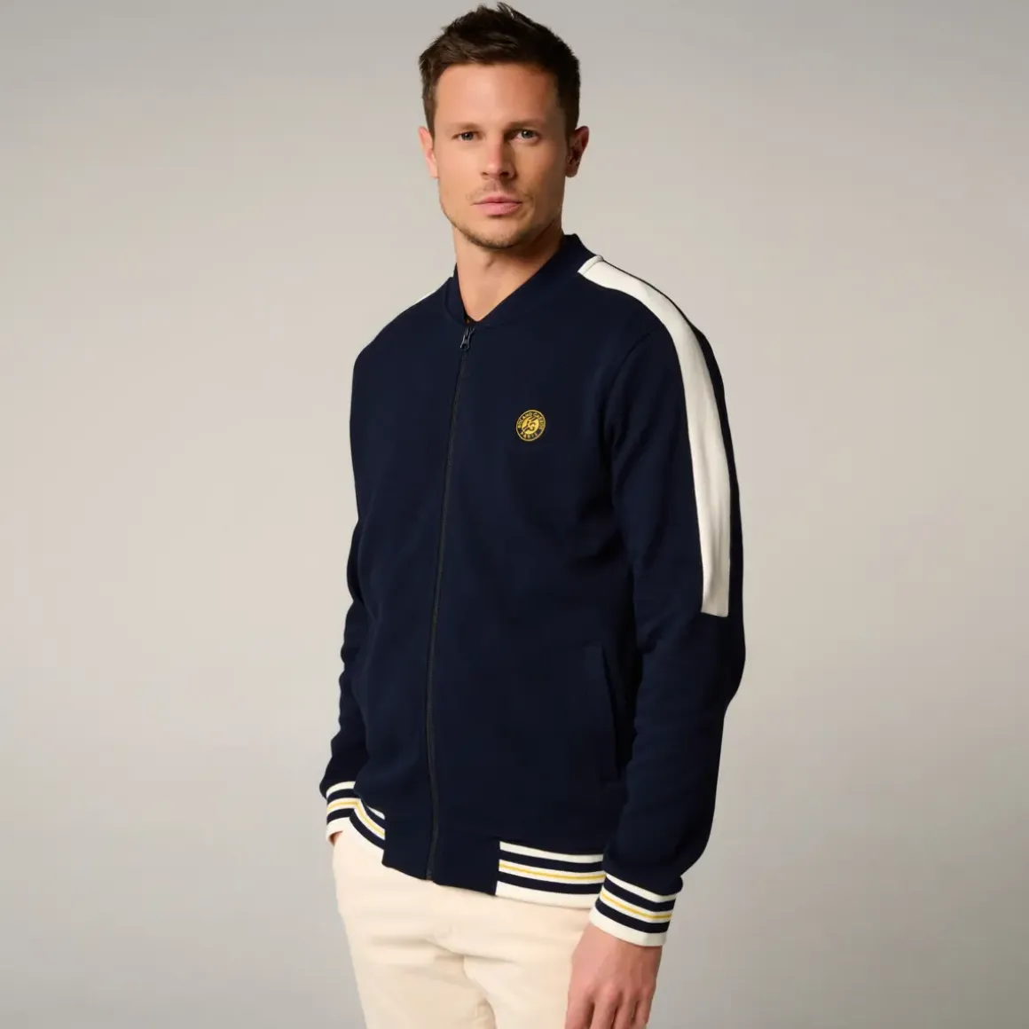 Roland-Garros Jackets|Heritage Man Teddy - Navy Blue
