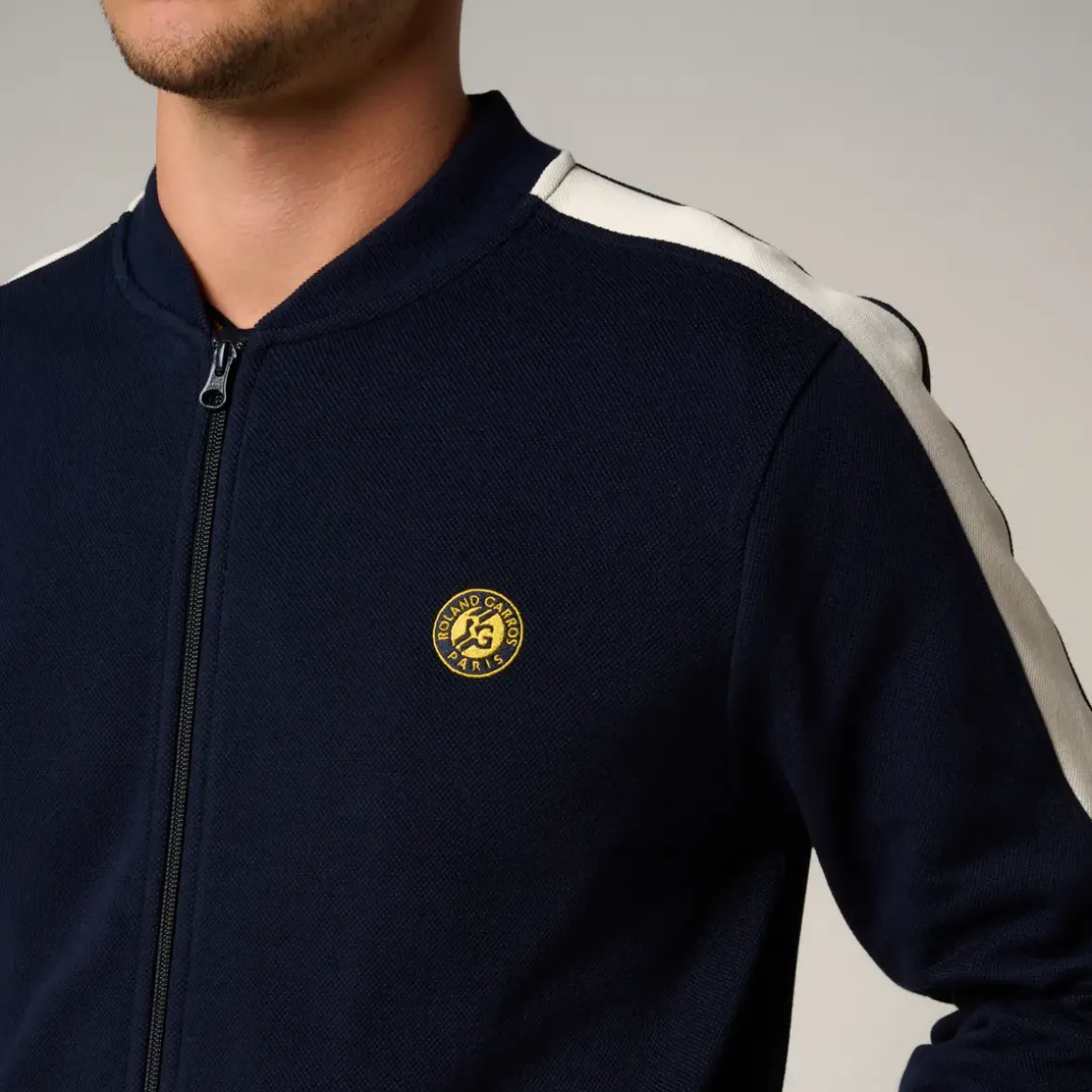 Roland-Garros Jackets|Heritage Man Teddy - Navy Blue
