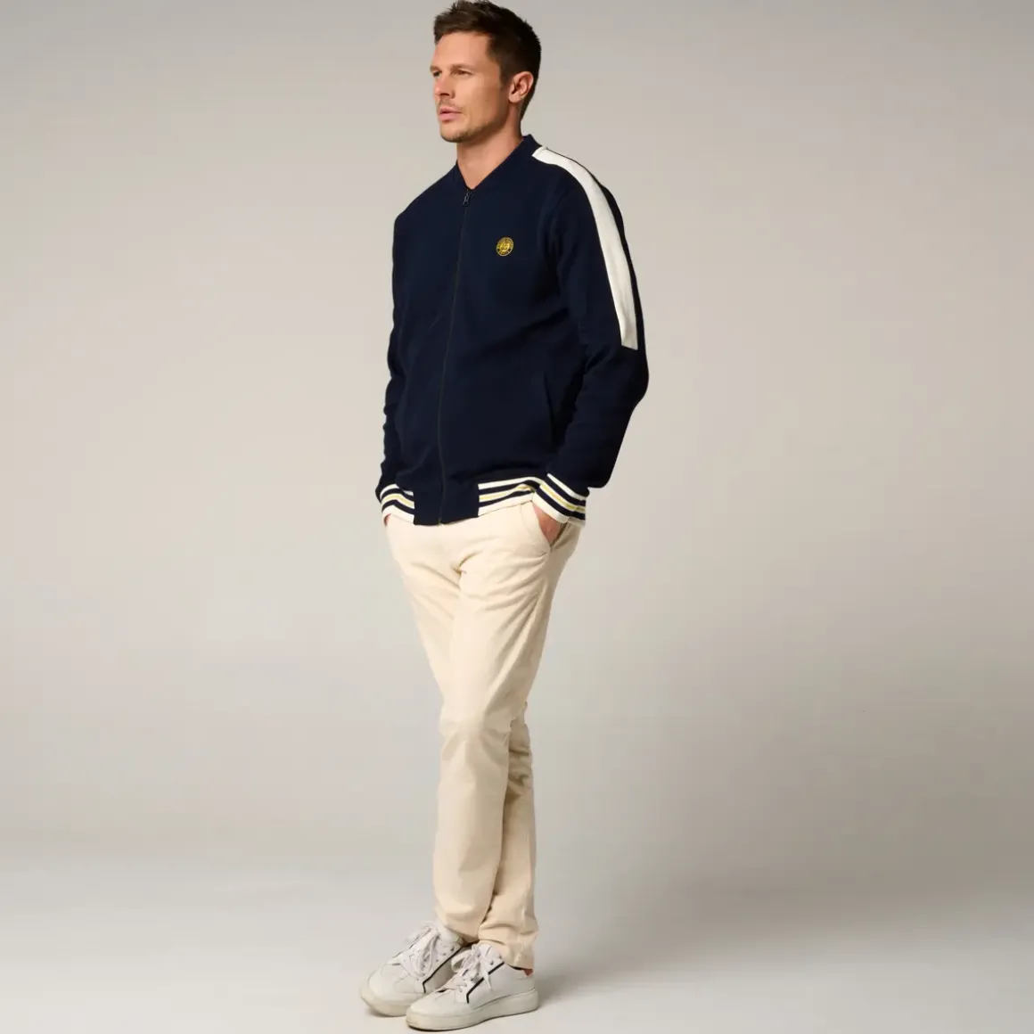 Roland-Garros Jackets|Heritage Man Teddy - Navy Blue