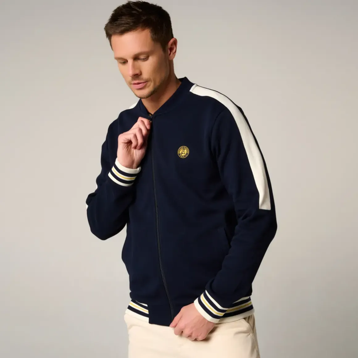 Roland-Garros Jackets|Heritage Man Teddy - Navy Blue