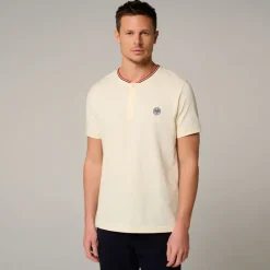 Roland-Garros Polos|Heritage Mao Collar Men's Polo - Ecru