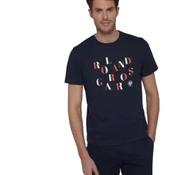 Roland-Garros T-shirts|letters man t-shirt - navy