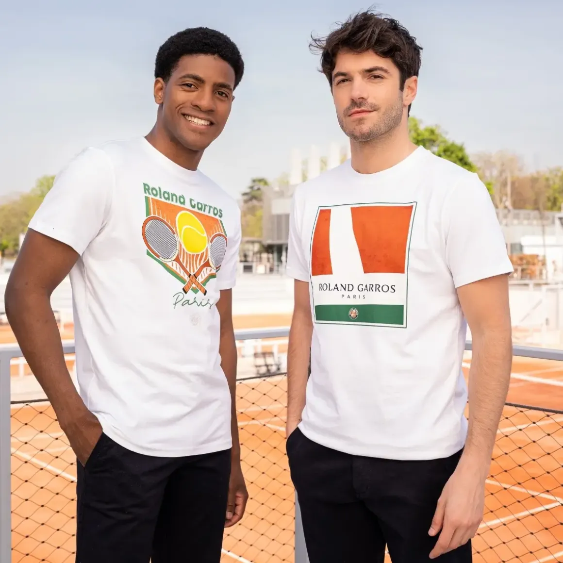 Roland-Garros T-shirts|line court men's t-shirt - White