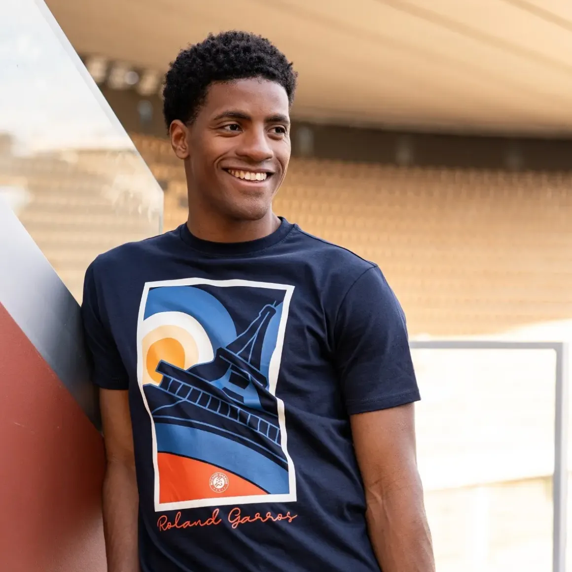 Roland-Garros T-shirts|man Eiffel Tower T-Shirt - Navy