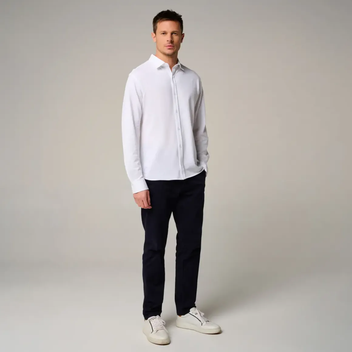 Roland-Garros Polos|man Heritage Shirt - Ecru