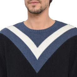 Roland-Garros Hoodies & Sweatshirts|man jacquard sweater - navy blue