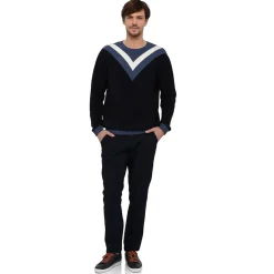 Roland-Garros Hoodies & Sweatshirts|man jacquard sweater - navy blue