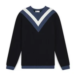 Roland-Garros Hoodies & Sweatshirts|man jacquard sweater - navy blue