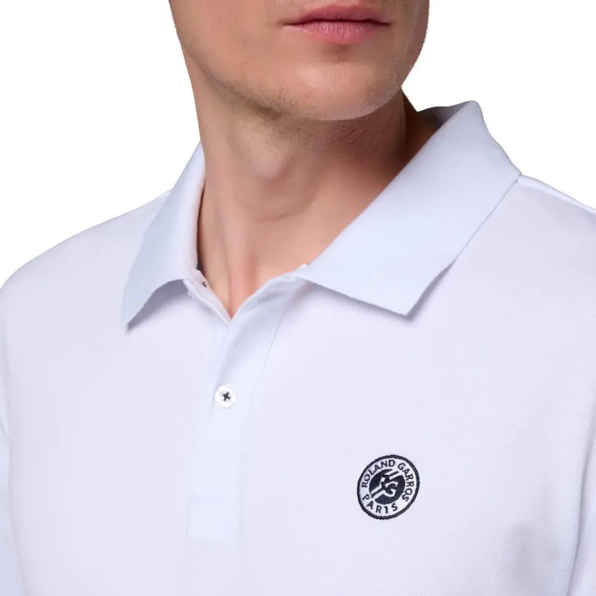 Roland-Garros Polos|Man Long sleeves Polo - White