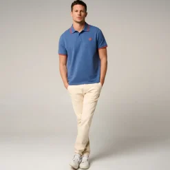 Roland-Garros Polos|man polo Heritage - Navy and clay
