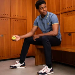 Roland-Garros Polos|man polo Heritage - Navy and yellow