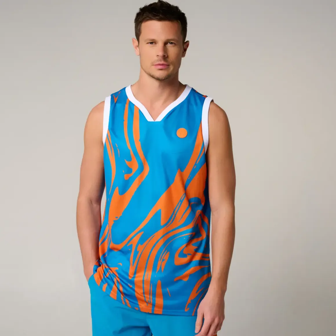 Roland-Garros T-shirts|man Pop Energy Tank Top - Blue and Clay Court