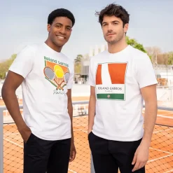 Roland-Garros T-shirts|man Racquets T-Shirt - White