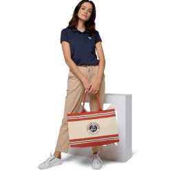 Roland-Garros Tote Bags & Handbag|Bags|reusable shopping bag - Ecru and clay