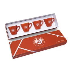 Roland-Garros Mugs And Water Bottle|Set of 4 Cups - Clay