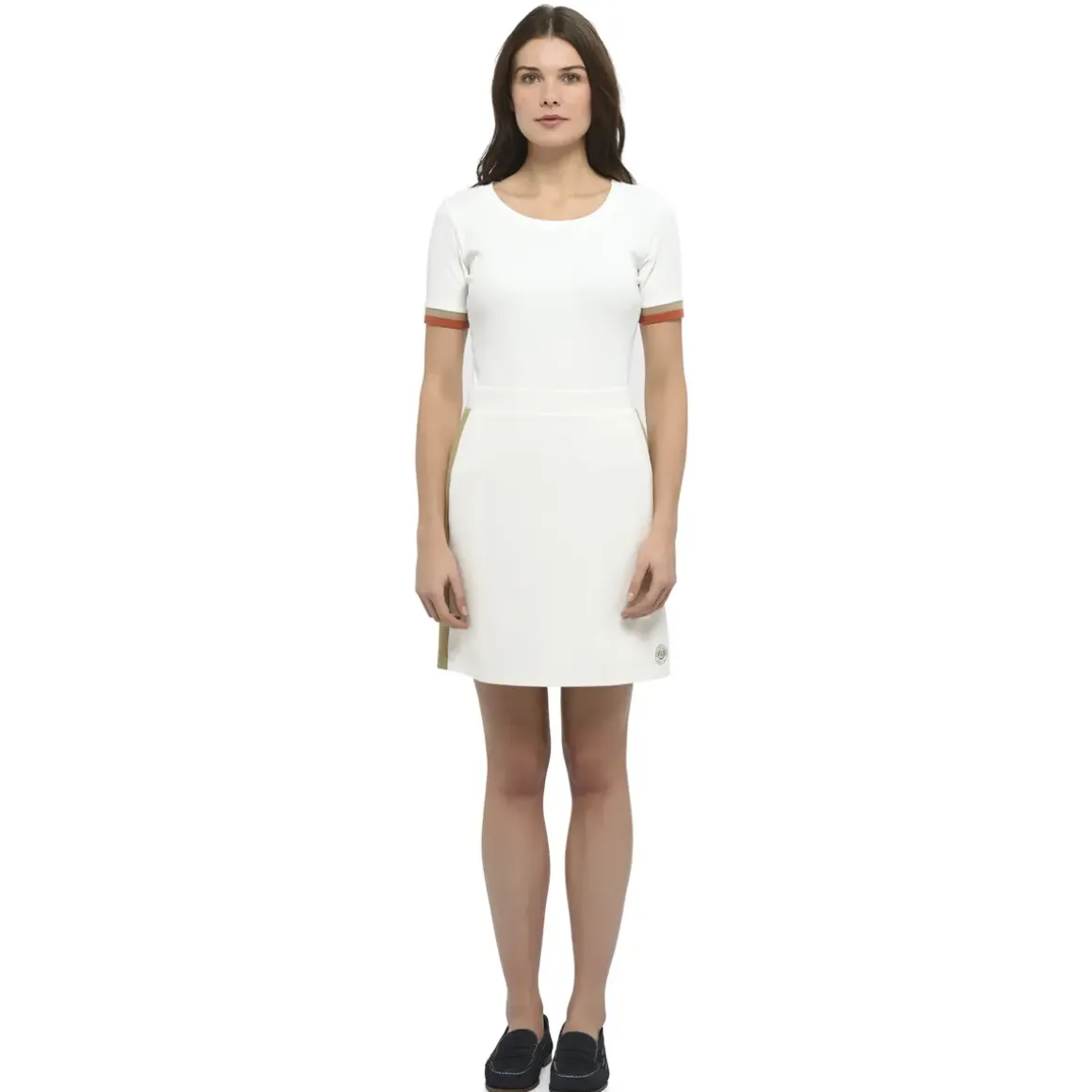 Roland-Garros Skirts, Dresses & Trousers|skirt strips sides beige - ecru