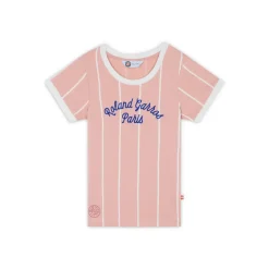 Roland-Garros Girls Outfit|Stripes girl T-shirt - Pink