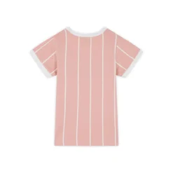 Roland-Garros Girls Outfit|Stripes girl T-shirt - Pink
