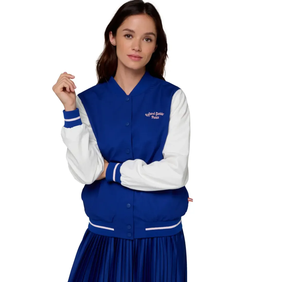 Roland-Garros Jackets|Stripes teddy Woman - Navy