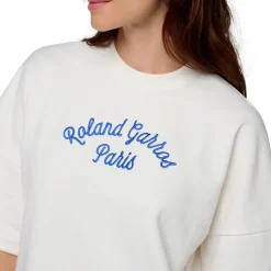Roland-Garros Hoodies & Sweatshirts|Sweat short sleeves Stripes Woman - Ecru