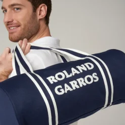 Roland-Garros Bags|terry embroidery small Duffel Bag - navy