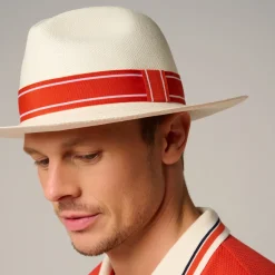 Roland-Garros Caps & Hats|Caps & Hats|unisex panama - ivory and clay-orange