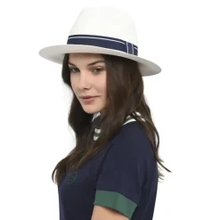Roland-Garros Caps & Hats|Caps & Hats|unisex panama - ivory and navy-blue