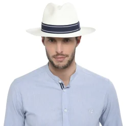 Roland-Garros Caps & Hats|Caps & Hats|unisex panama - ivory and navy-blue