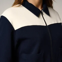 Roland-Garros Jackets|woman Heritage Teddy - Navy and Cream