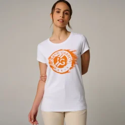 Roland-Garros T-shirts & Tank Tops|woman logo t-shirt - White