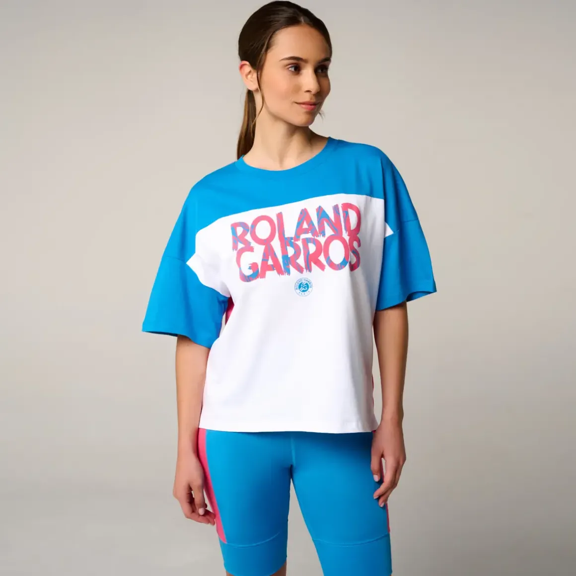 Roland-Garros T-shirts & Tank Tops|woman Pop Energy T-Shirt - Blue and Pink