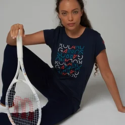 Roland-Garros T-shirts & Tank Tops|woman t-shirt - Navy