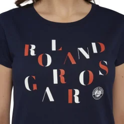 Roland-Garros T-shirts & Tank Tops|woman t-shirt letters - navy blue