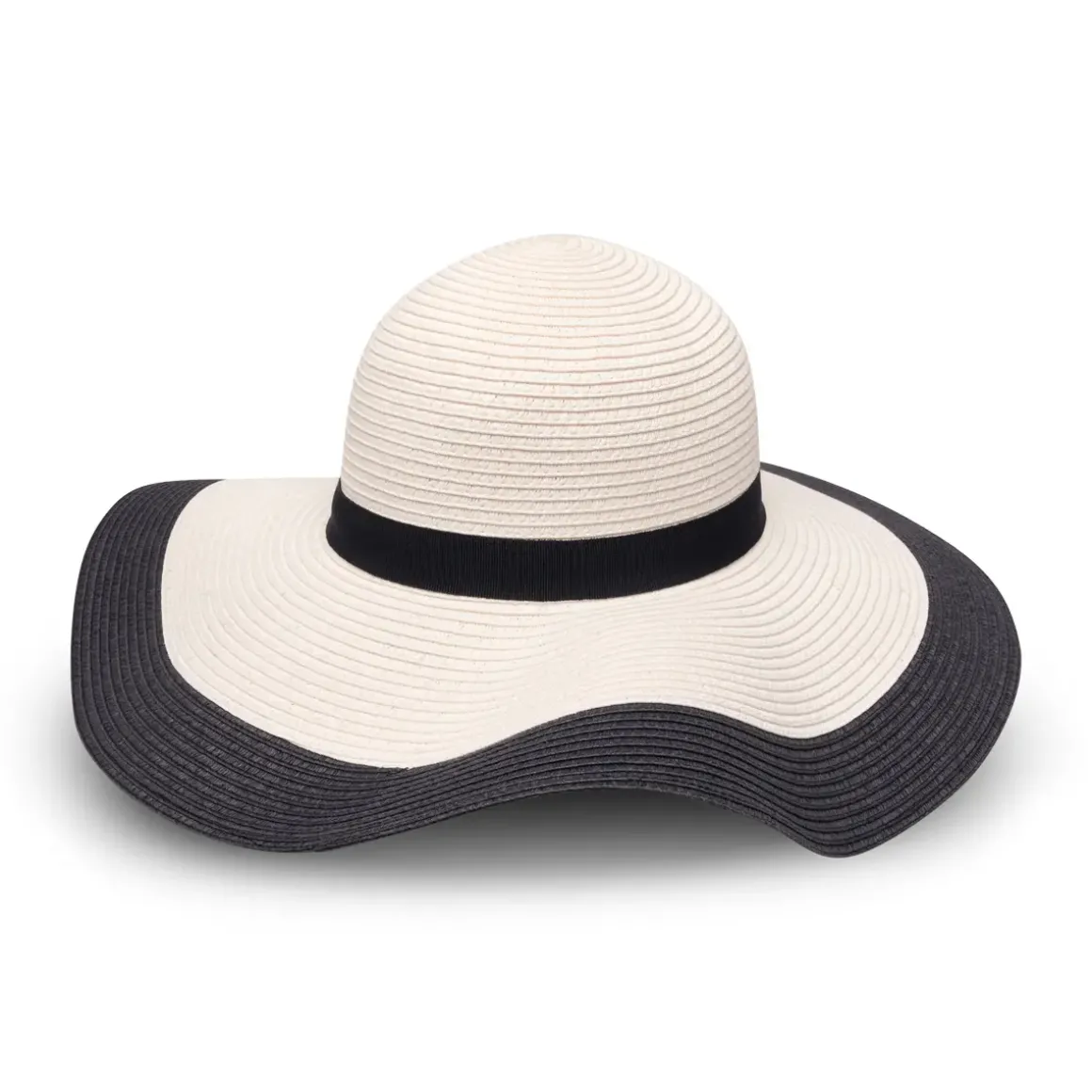 Roland-Garros Caps & Hats|Caps & Hats|woman's tricolor paper wide-brimmed hat - White
