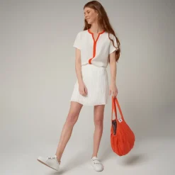 Roland-Garros Polos & Shirts|women's blouse - off-white