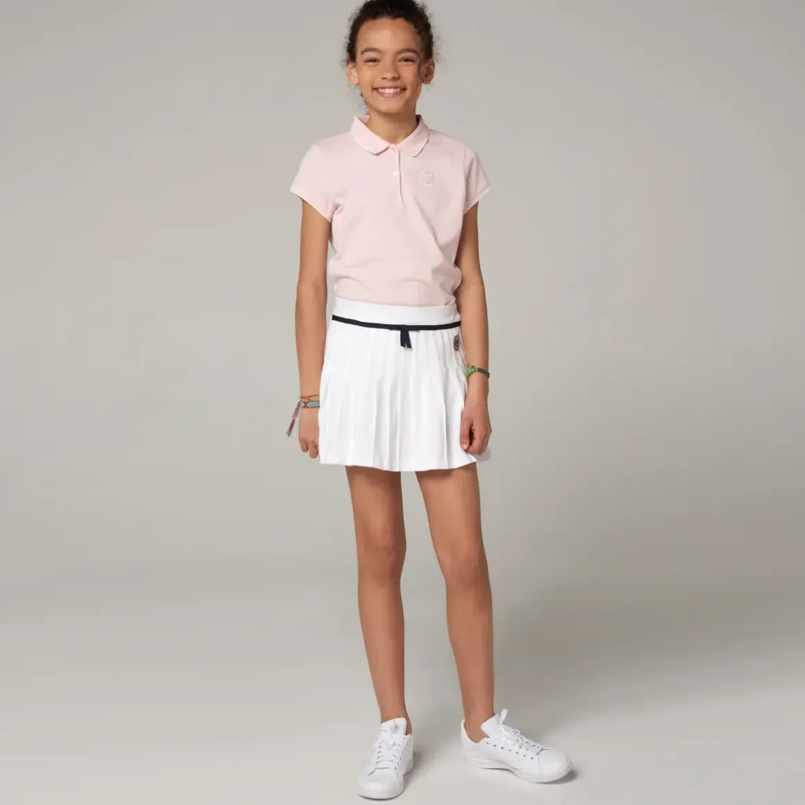 Roland-Garros Girls Outfit|Skirt-short Roland Garros ecru