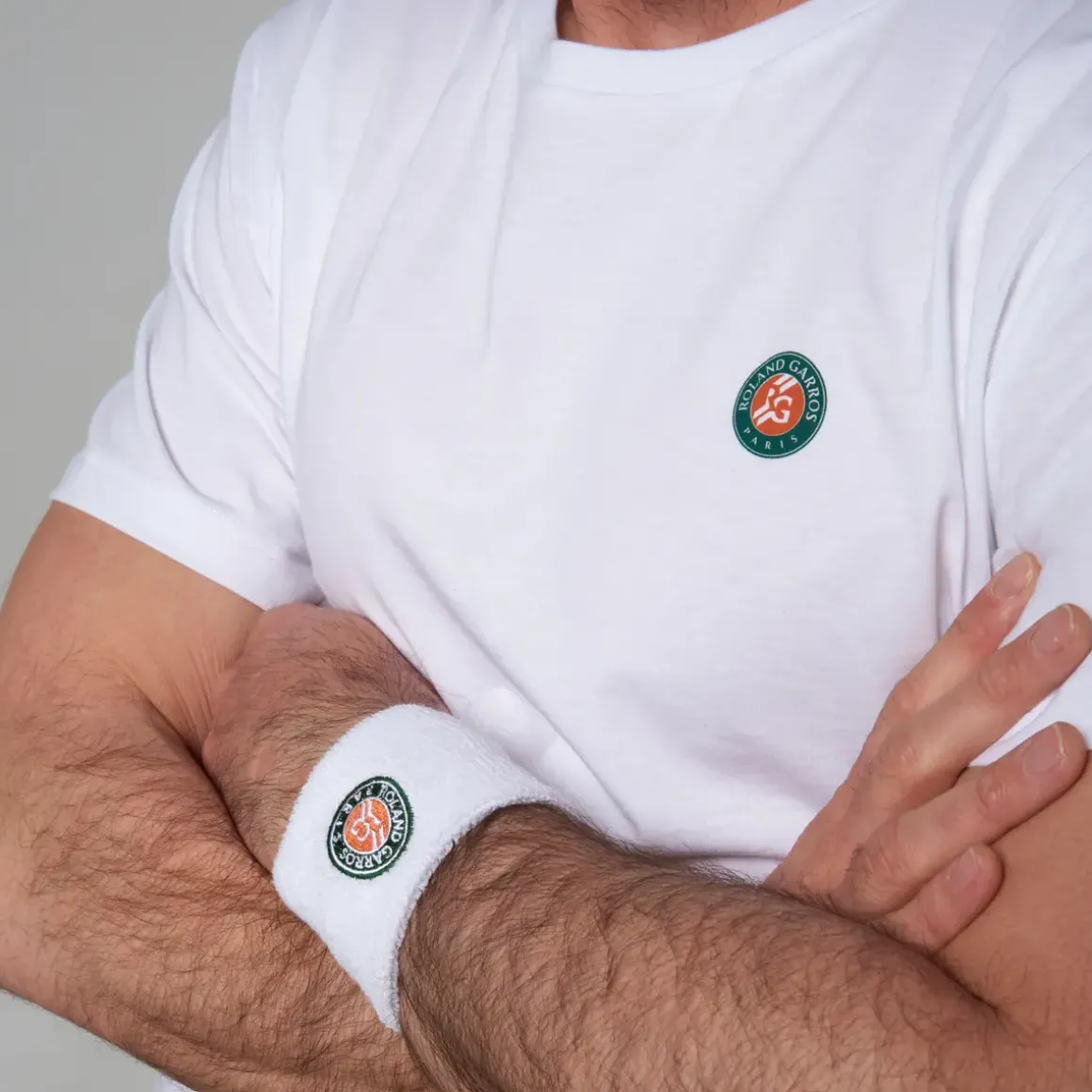 Roland-Garros Accessories|Accessories|Small wrist duo format sponge three-tone logo - white