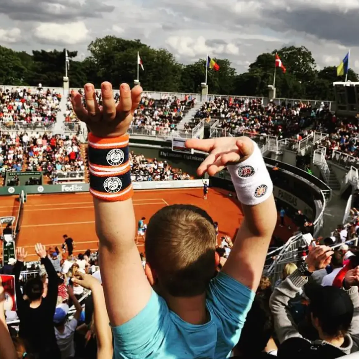 Roland-Garros Accessories|Accessories|Small wrist duo format sponge three-tone logo - white