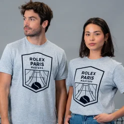 Roland-Garros T-shirts & Tank Tops|T-shirts|Unisex Rolex Paris Masters T-shirt - Heather Gray