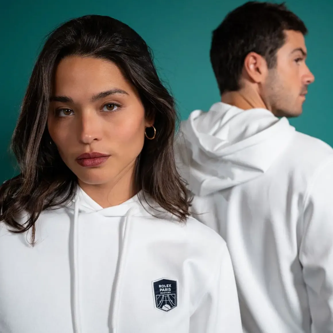 Roland-Garros Hoodies & Sweatshirts|Hoodies & Sweatshirts|Unisex Rolex Paris Master Hoodie - White