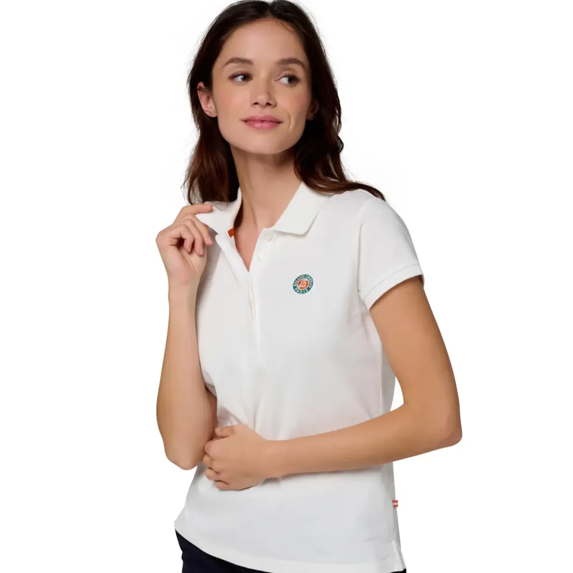 Roland-Garros Polos & Shirts|Woman Basic Polo - Ecru