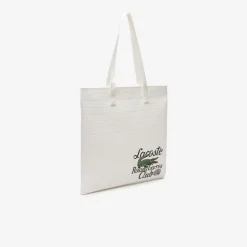 Roland-Garros Tote Bags & Handbag|Bags|Women’s Lacoste for Roland Garros tote Bag - White